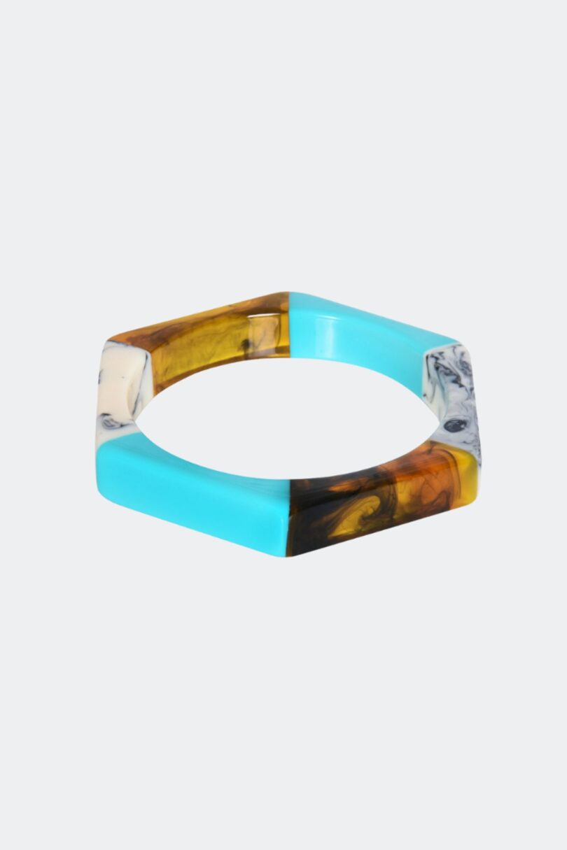Turqoise Hexagon Bangle  Shop now at Kitty Darling
