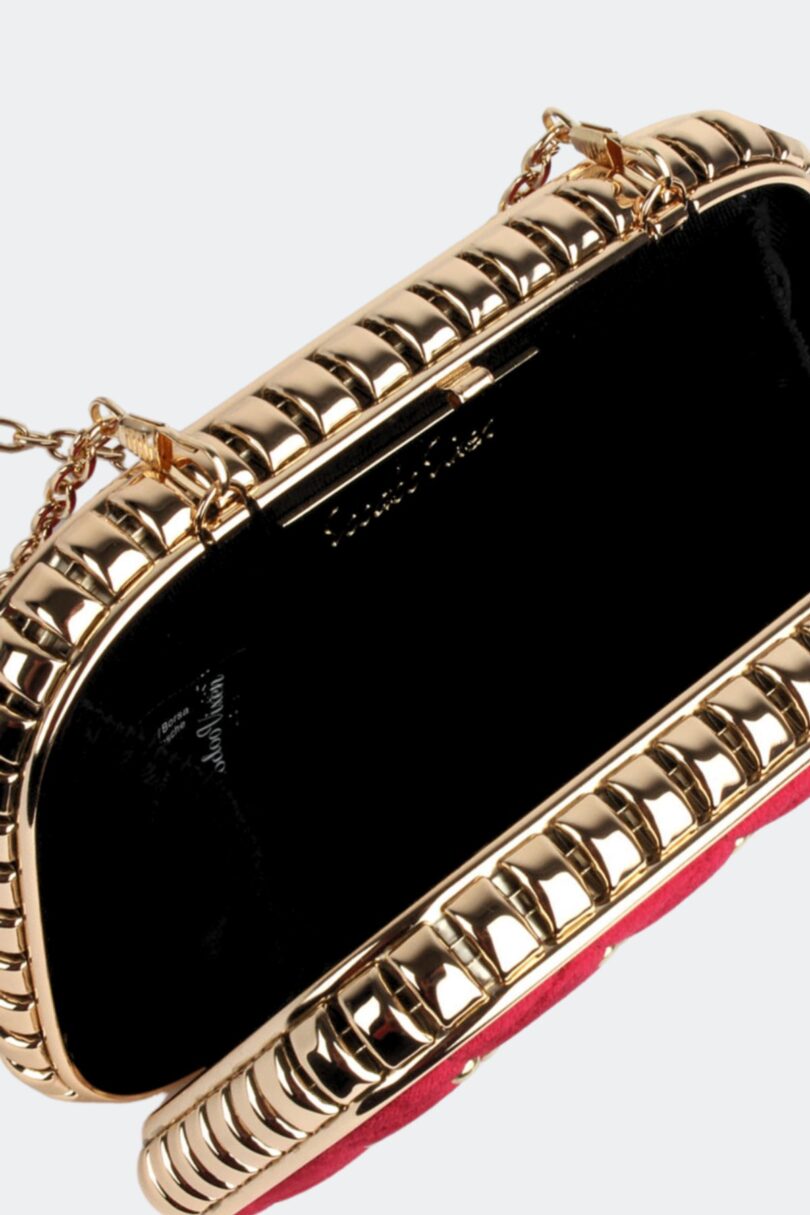 Velvet Quilted Studded Clutch Bag  Shop now at Kitty Darling