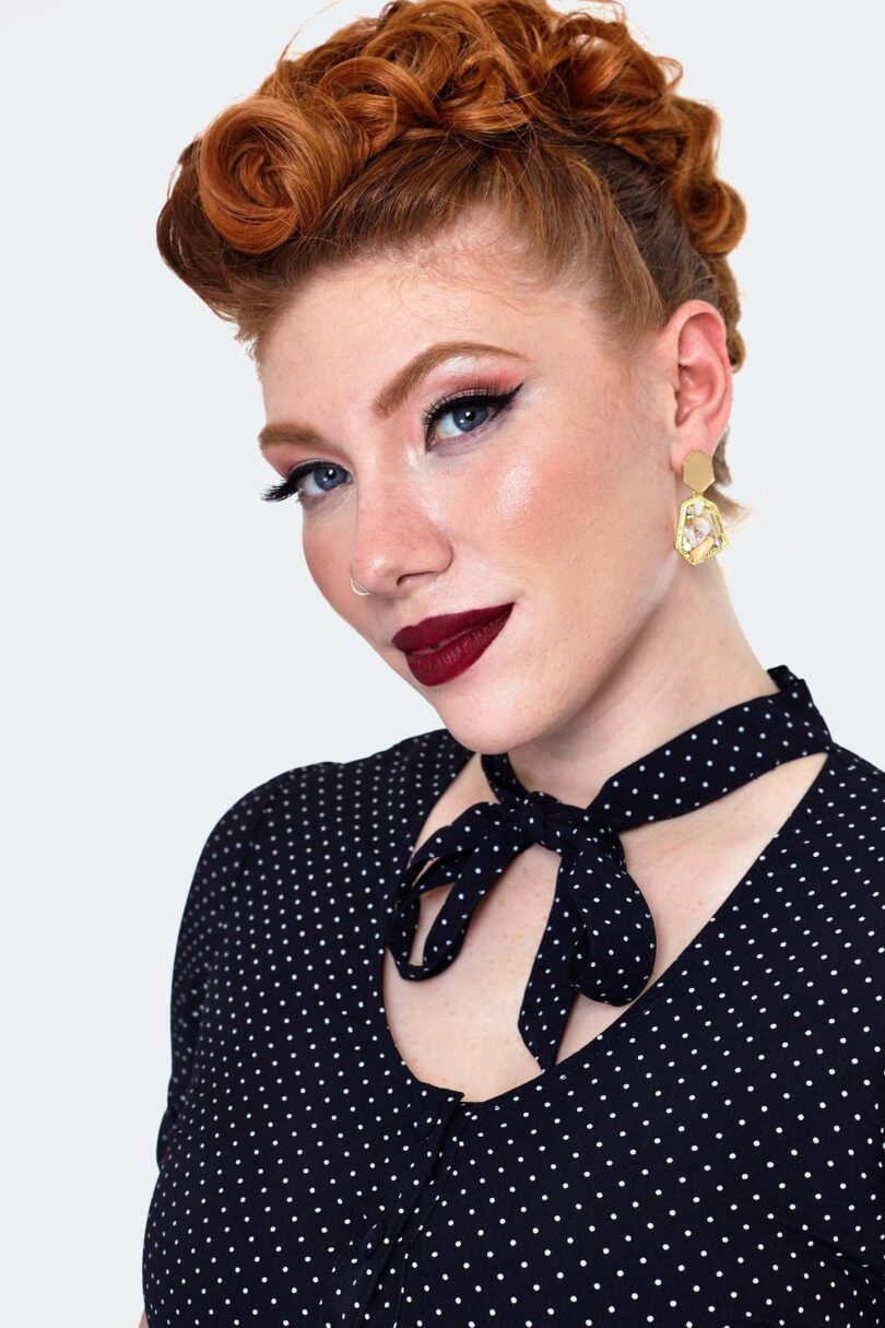 White Crystal Earrings  Shop now at Kitty Darling
