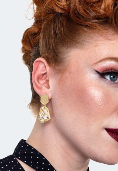 White Crystal Earrings – Jewellery | Kitty Darling