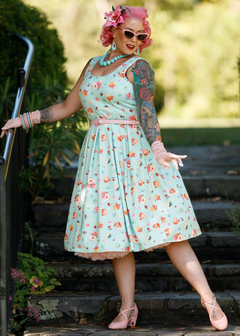 Amanda Afternoon Tea Dress In Baby Blue  Shop now at Kitty Darling