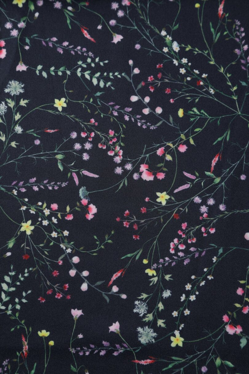 Amanda Swing Dress in Navy Blue Meadow Print  Shop now at Kitty Darling