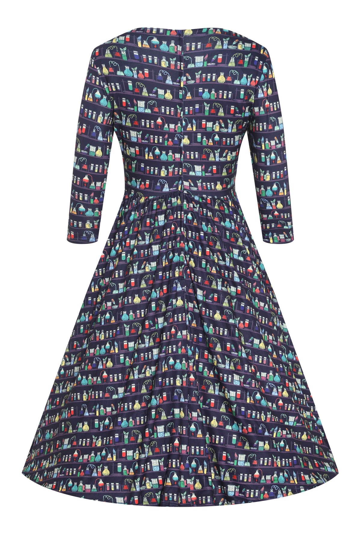 Billie Navy Blue Science Lab Flared Dress Billie Navy Blue Science Lab Flared Dress Shop now at Kitty Darling