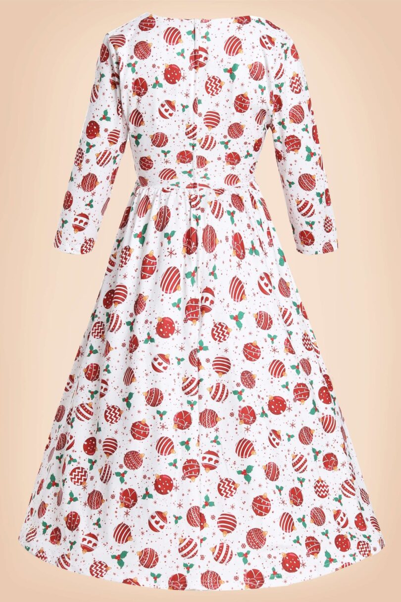Billie Red Bauble Long Sleeved Dress  Shop now at Kitty Darling