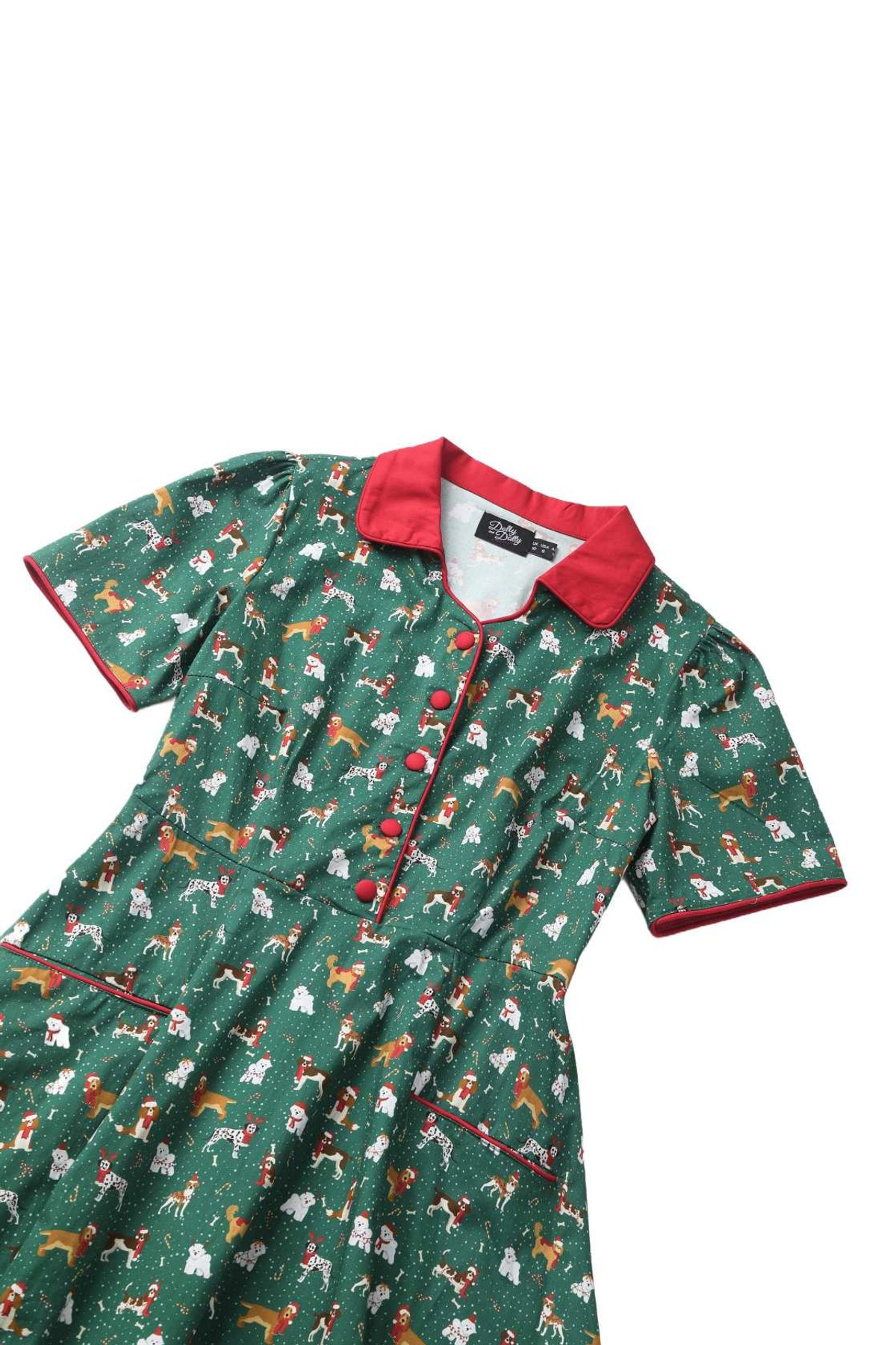 Mabel Dog At Christmas Shirt Dress Mabel Dog At Christmas Shirt Dress  Shop now at Kitty Darling