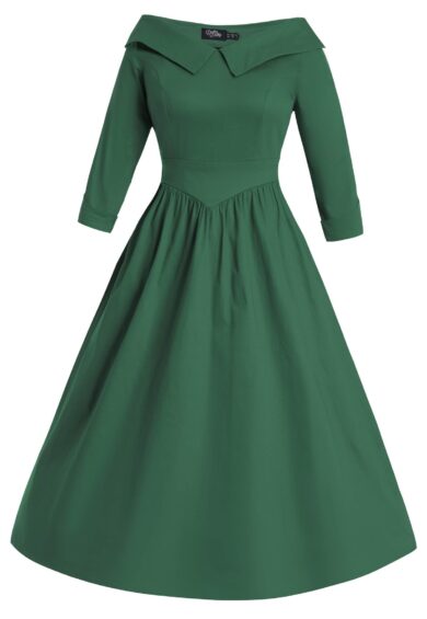 Ruth Emerald Green Swing Dress – Dresses | Kitty Darling