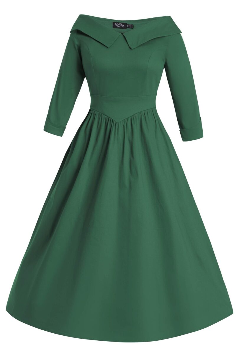Ruth Emerald Green Swing Dress  Shop now at Kitty Darling