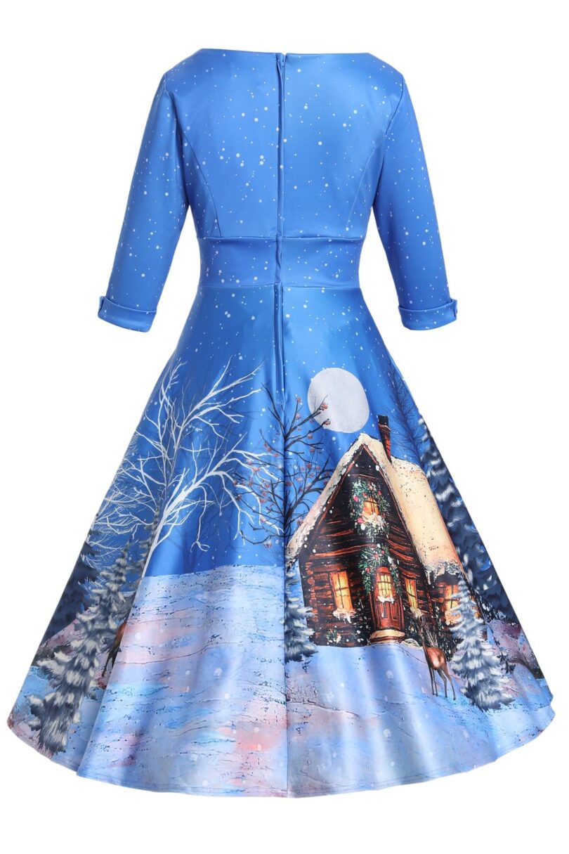Scarlette Blue Reindeer Christmas Swing Dress  Shop now at Kitty Darling