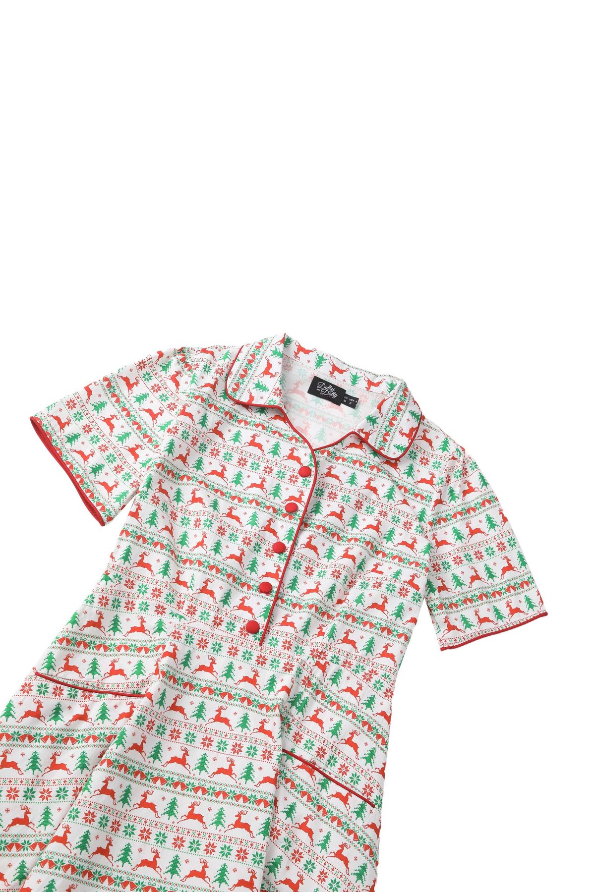 Mabel Christmas Reindeer Shirt Dress Mabel Christmas Reindeer Shirt Dress  Shop now at Kitty Darling