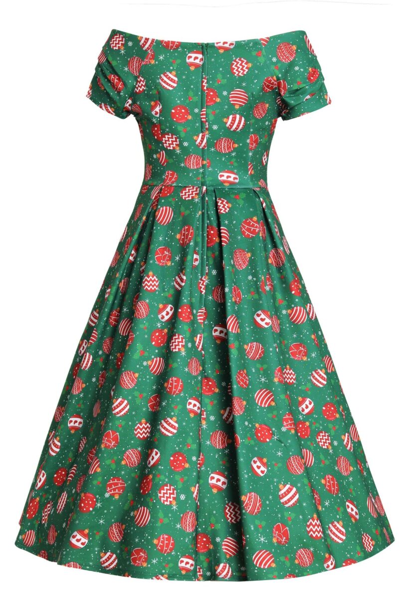 Lily Green Bauble Off Shoulder Dress  Shop now at Kitty Darling