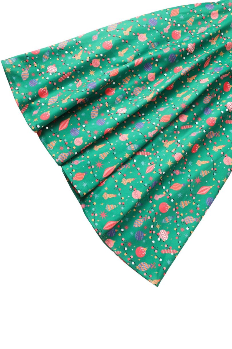 Scarlette Green Bauble Christmas Swing Dress  Shop now at Kitty Darling