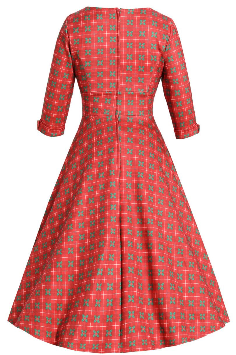 Scarlette Mistletoe Plaid Midi Dress  Shop now at Kitty Darling
