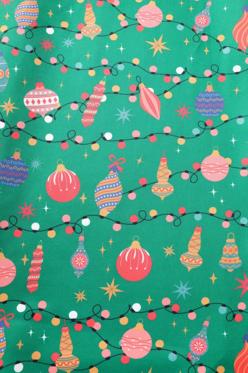 Scarlette Green Bauble Christmas Swing Dress  Shop now at Kitty Darling