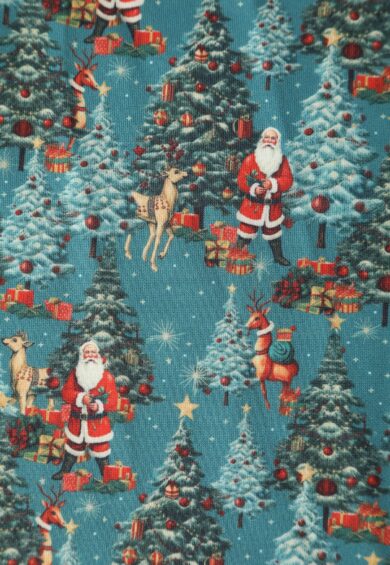 Lily Teal Off Shoulder Santa Claus Print Christmas Dress – Dresses | Kitty Darling