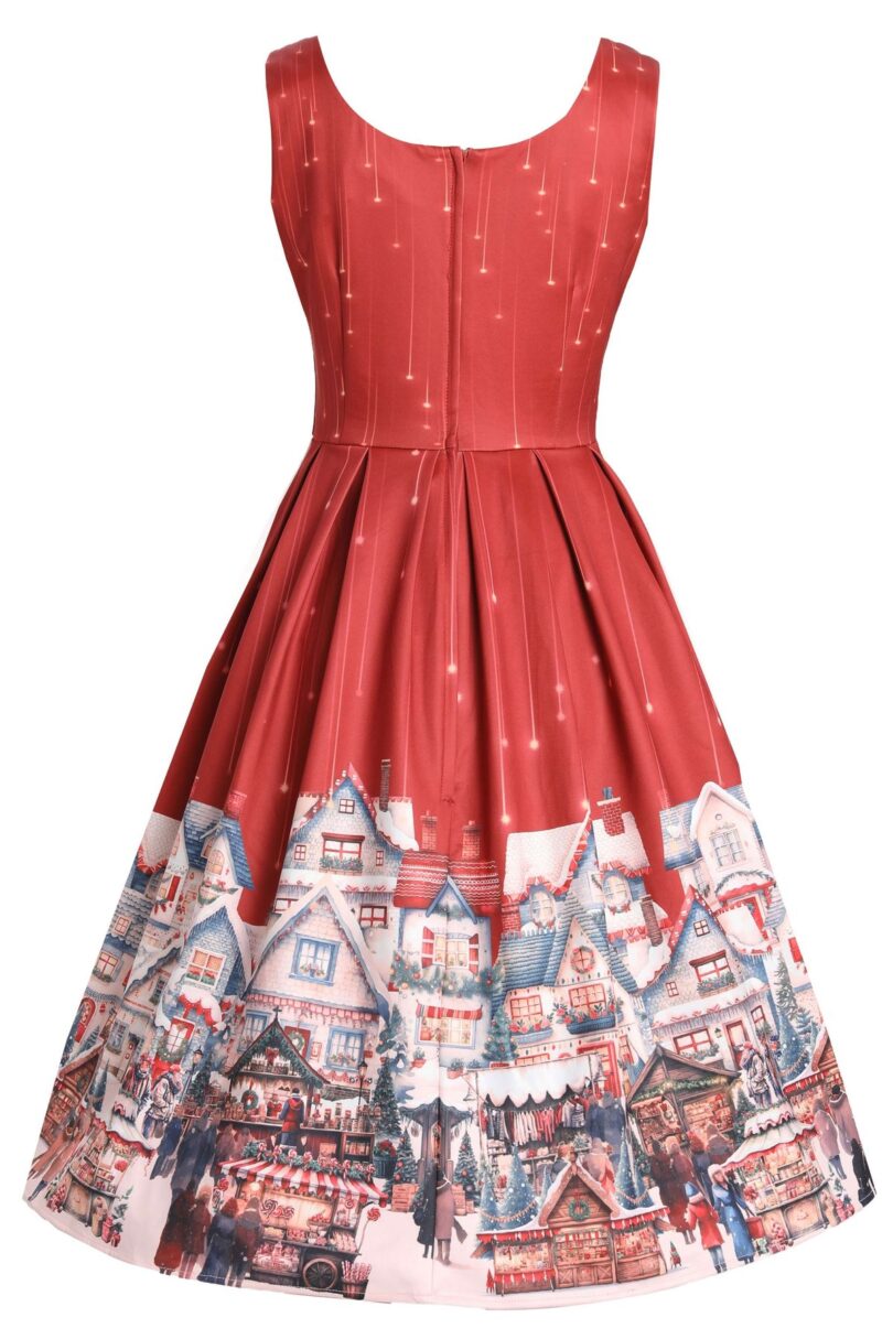 Amanda Chrismas Market Flared Dress  Shop now at Kitty Darling