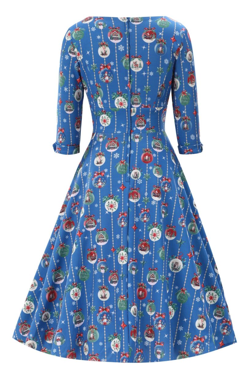 Scarlette Blue Bauble Christmas Swing Dress  Shop now at Kitty Darling