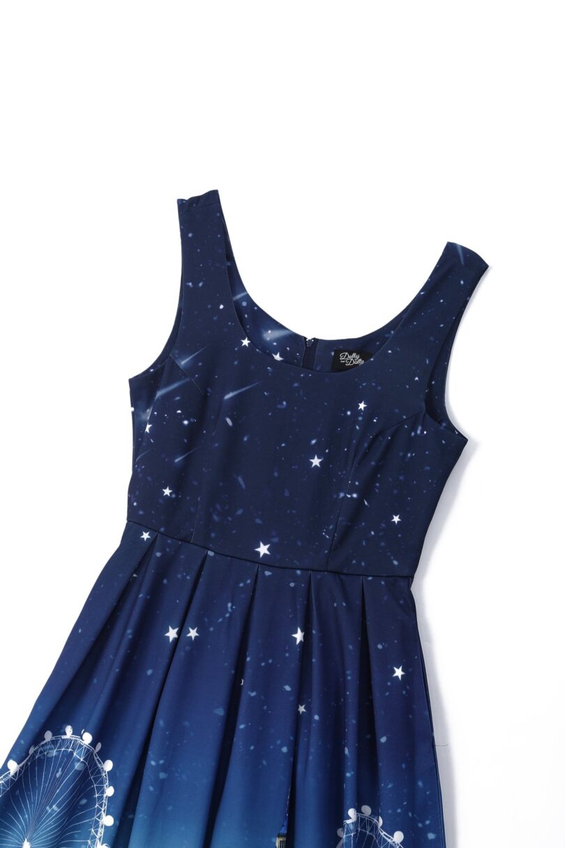 Amanda Starry Night London Skyline Winter Dress  Shop now at Kitty Darling
