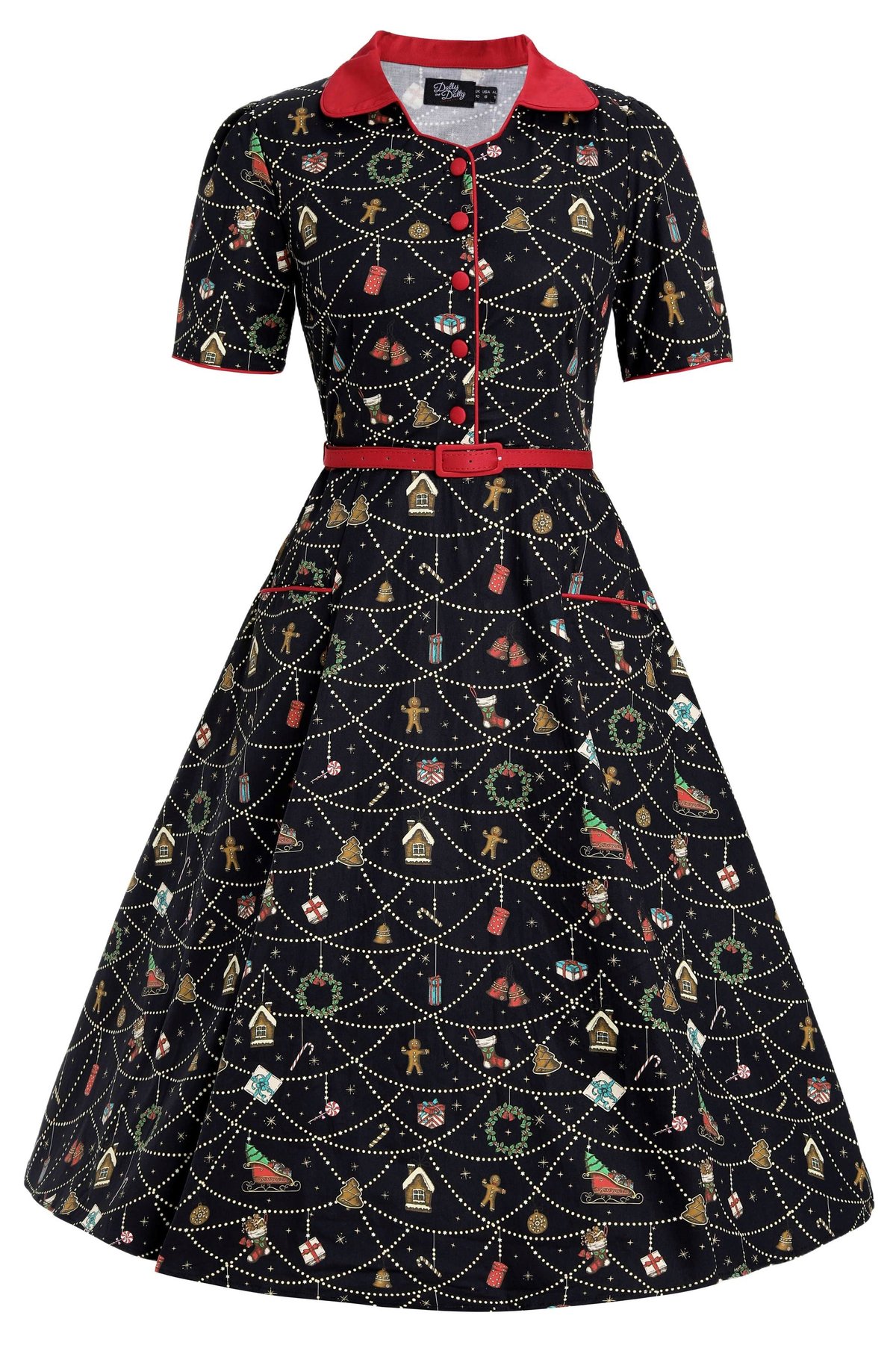 Mabel Christmas Ornament Shirt Dress Mabel Christmas Ornament Shirt Dress  Shop now at Kitty Darling