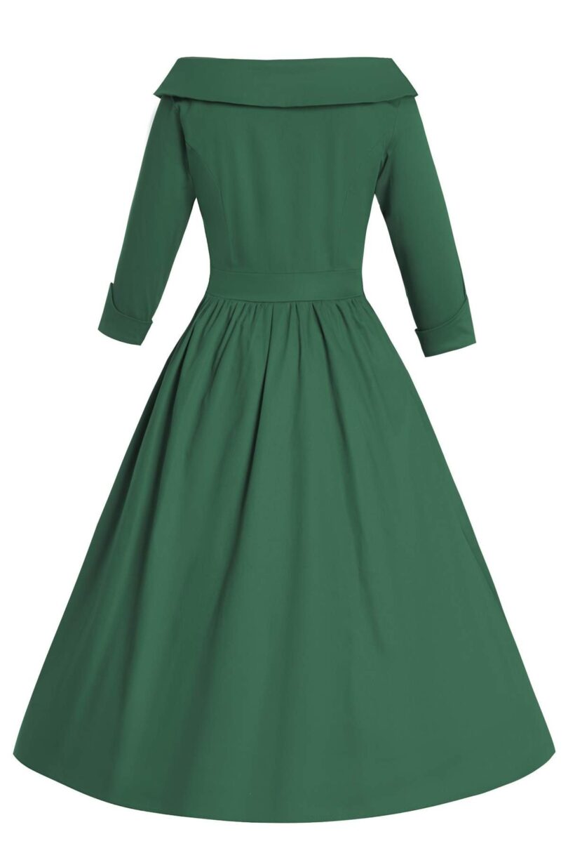 Ruth Emerald Green Swing Dress  Shop now at Kitty Darling
