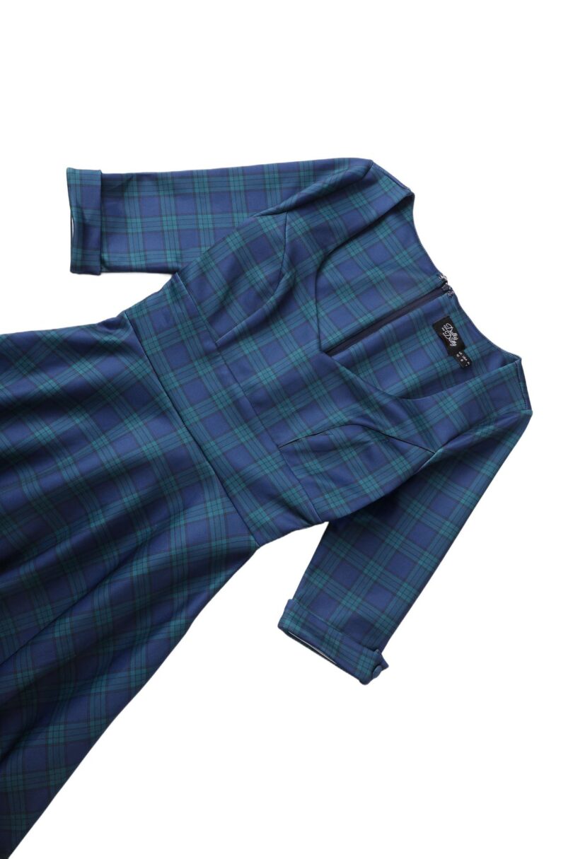 Scarlette Navy Check Swing Dress  Shop now at Kitty Darling