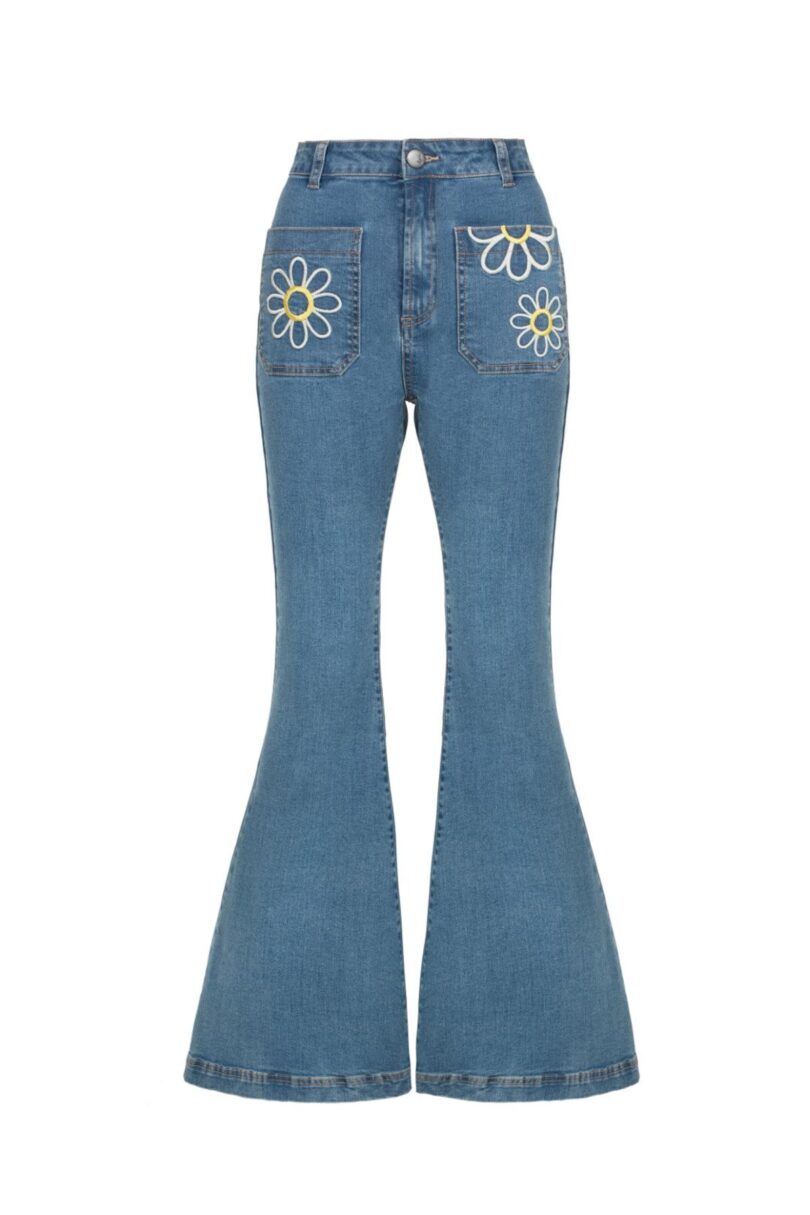 Flower Power Jeans  Shop now at Kitty Darling