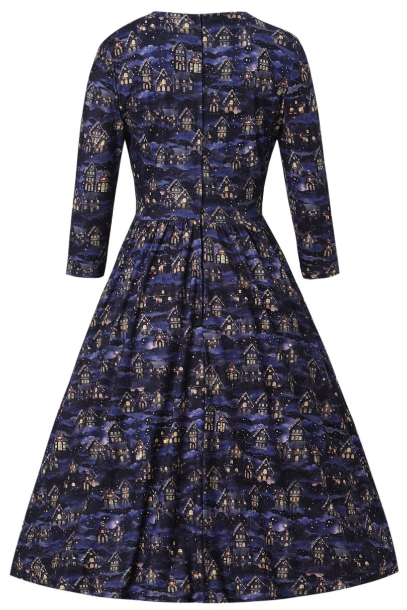 Billie Purple Christmas Village  Shop now at Kitty Darling