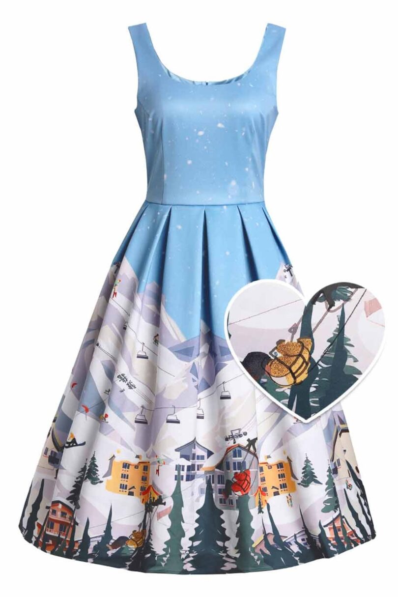 Amanda Ski Resort Flared Dress  Shop now at Kitty Darling