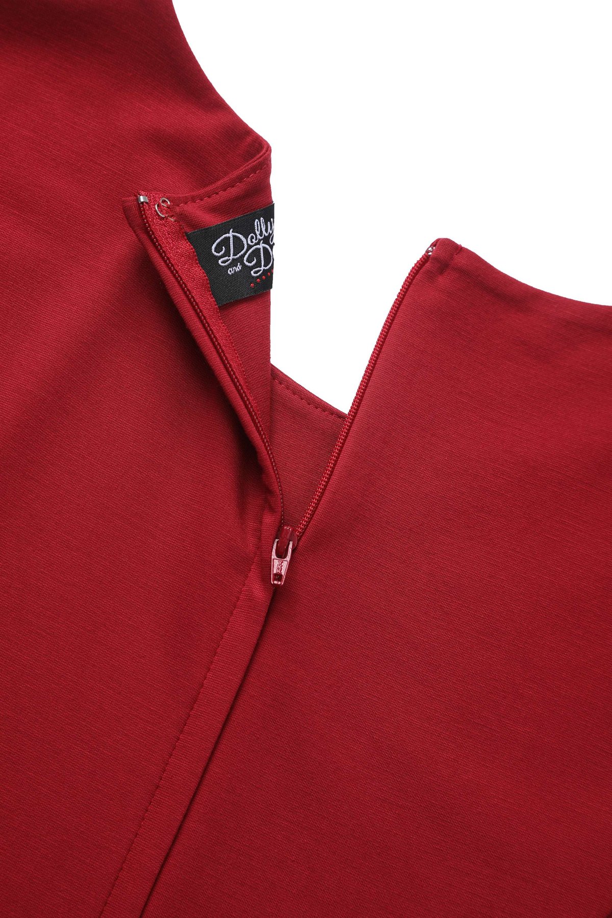 Beatrix Vintage Inspired Long Sleeves Dress in Burgundy Beatrix Vintage Inspired Long Sleeves Dress in Burgundy  Shop now at Kitty Darling