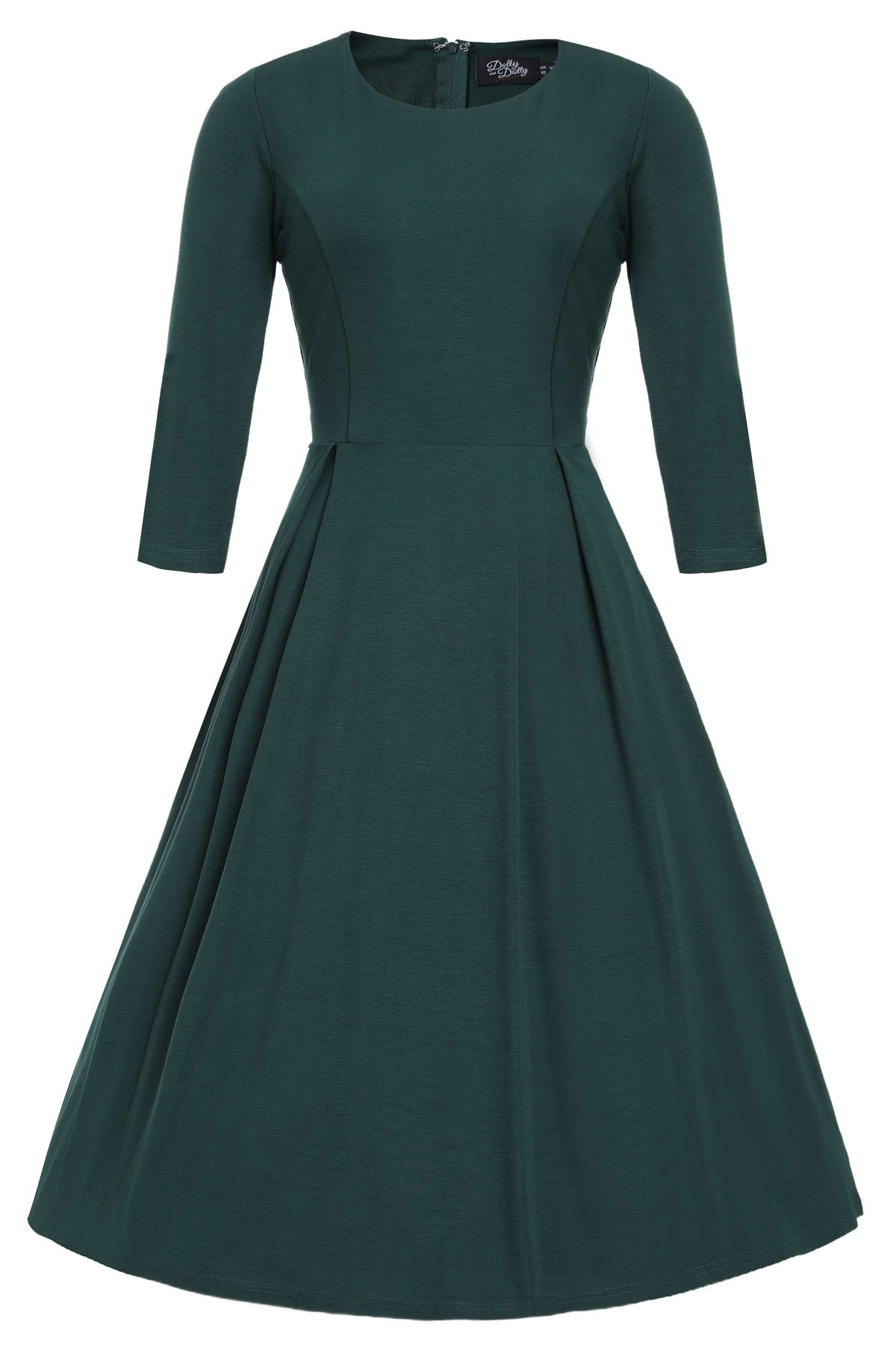 Beatrix Vintage Inspired Long Sleeves Dress in Green Beatrix Vintage Inspired Long Sleeves Dress in Green  Shop now at Kitty Darling