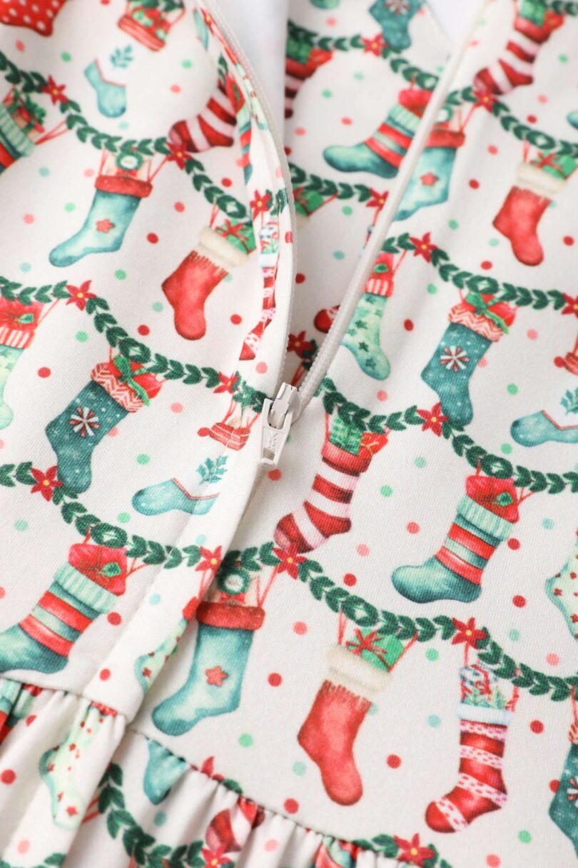 Billie Christmas Stocking Long Sleeved Dress  Shop now at Kitty Darling
