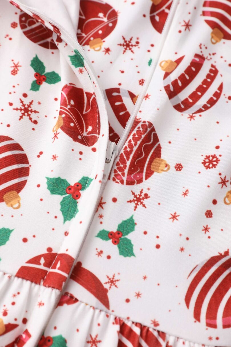Billie Red Bauble Long Sleeved Dress  Shop now at Kitty Darling