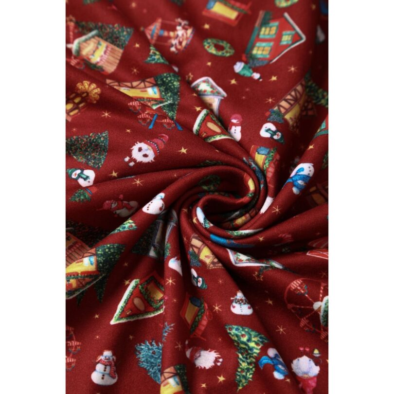 Billie Red Christmas Fair Long Sleeved Dress  Shop now at Kitty Darling