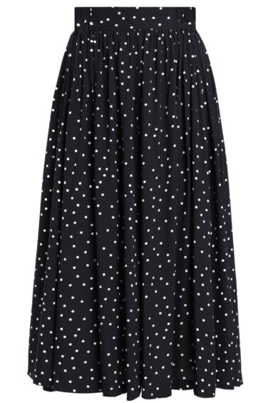 Estelle Black Polka Dot Midi Skirt – New In | Kitty Darling