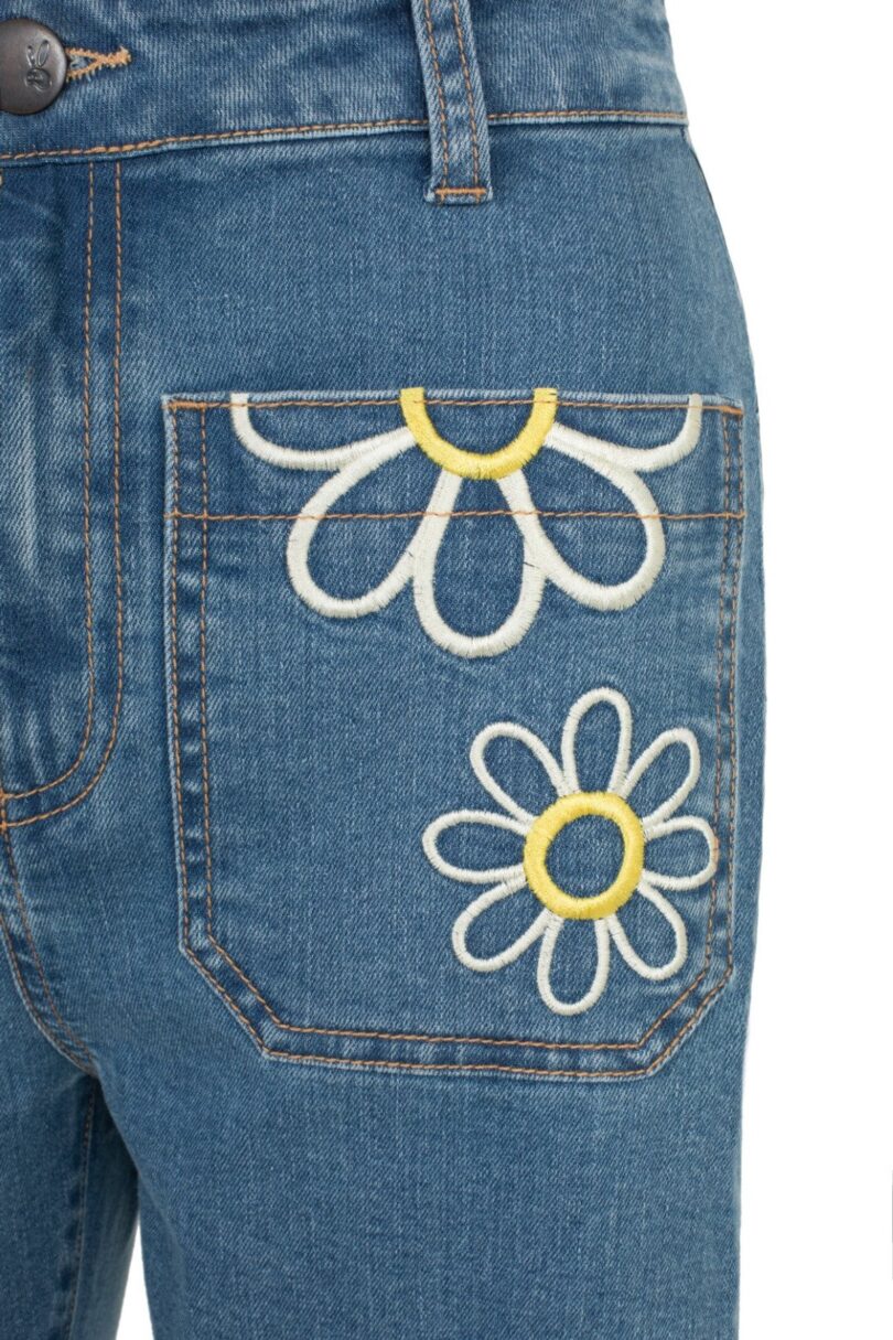 Flower Power Jeans  Shop now at Kitty Darling