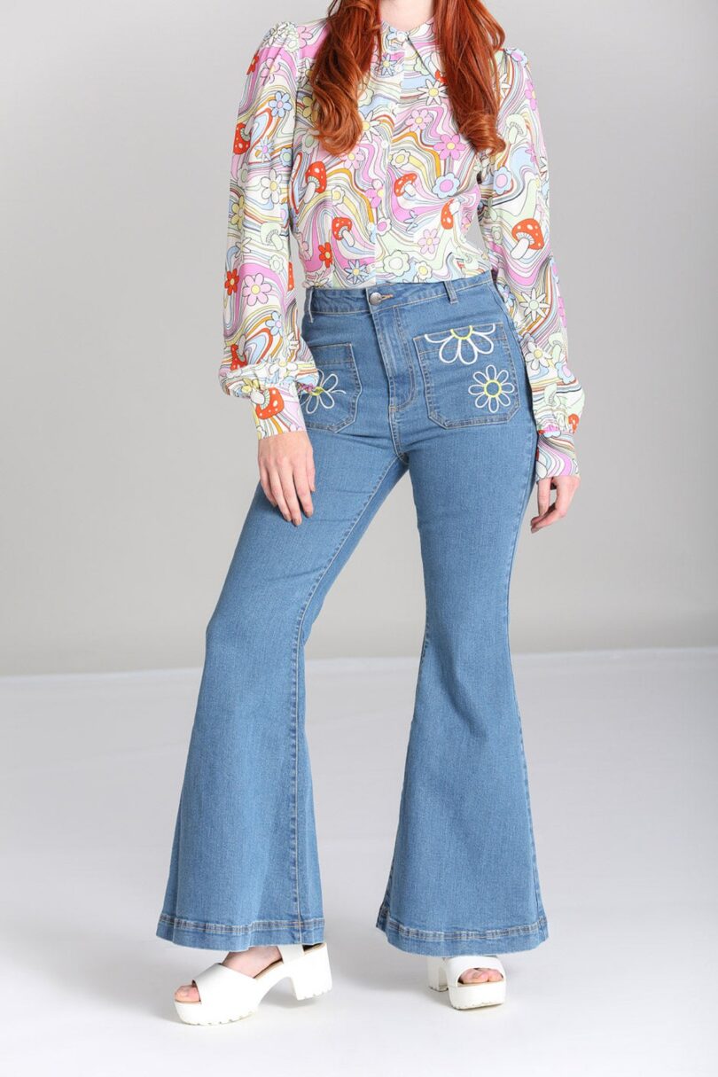 Flower Power Jeans  Shop now at Kitty Darling