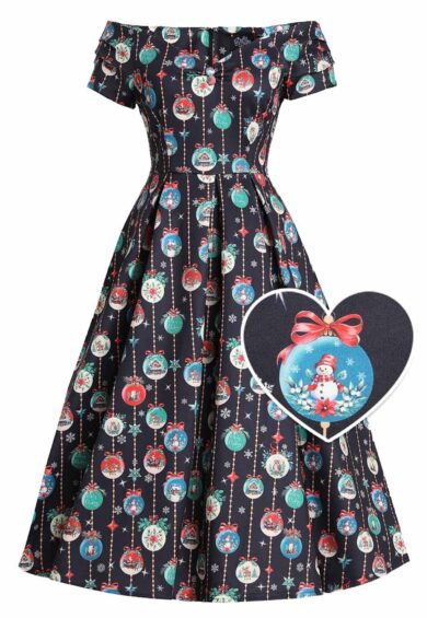 Lily Snow Globe Off Shoulder Dress – Dresses | Kitty Darling