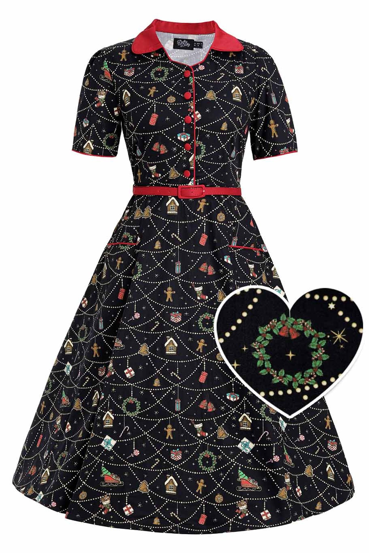 Mabel Christmas Ornament Shirt Dress Mabel Christmas Ornament Shirt Dress  Shop now at Kitty Darling