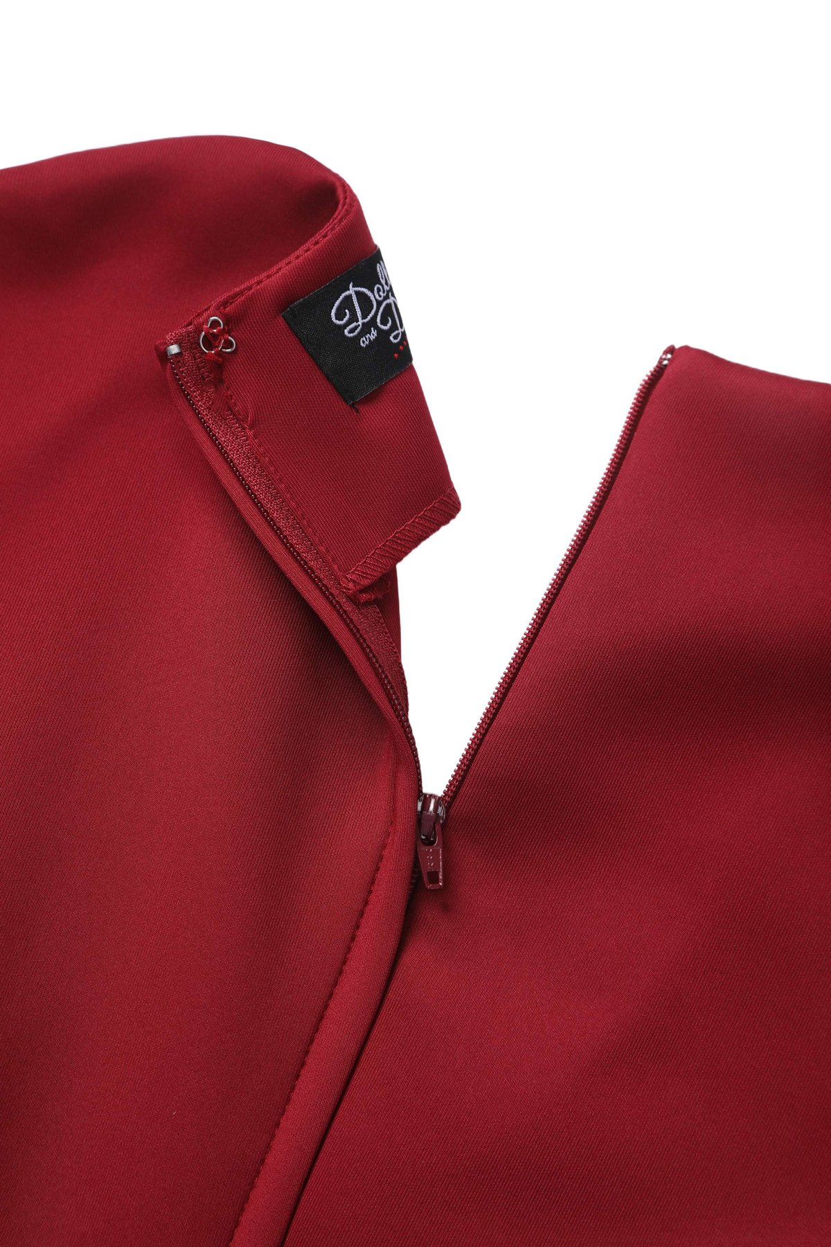 Maria Vintage-Inspired Burgundy & Black A-Line Dress Maria Vintage-Inspired Burgundy & Black A-Line Dress  Shop now at Kitty Darling