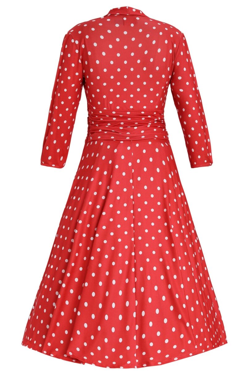 Sandra Vintage Charm Polka Dot Midi Dress – Red & White  Shop now at Kitty Darling