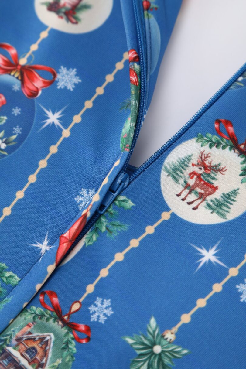Scarlette Blue Bauble Christmas Swing Dress  Shop now at Kitty Darling
