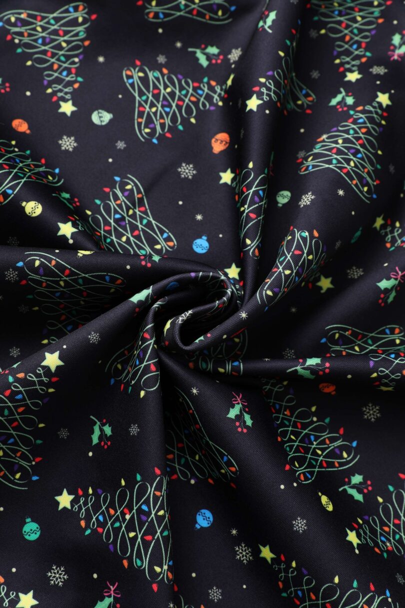Scarlette Christmas Light Midi Dress In Black  Shop now at Kitty Darling