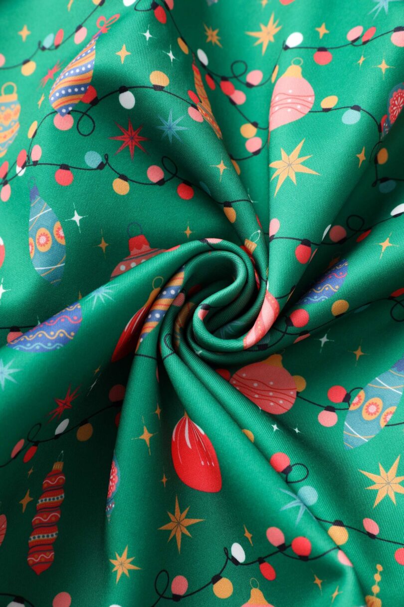 Scarlette Green Bauble Christmas Swing Dress  Shop now at Kitty Darling