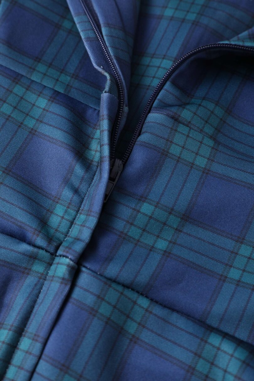 Scarlette Navy Check Swing Dress  Shop now at Kitty Darling