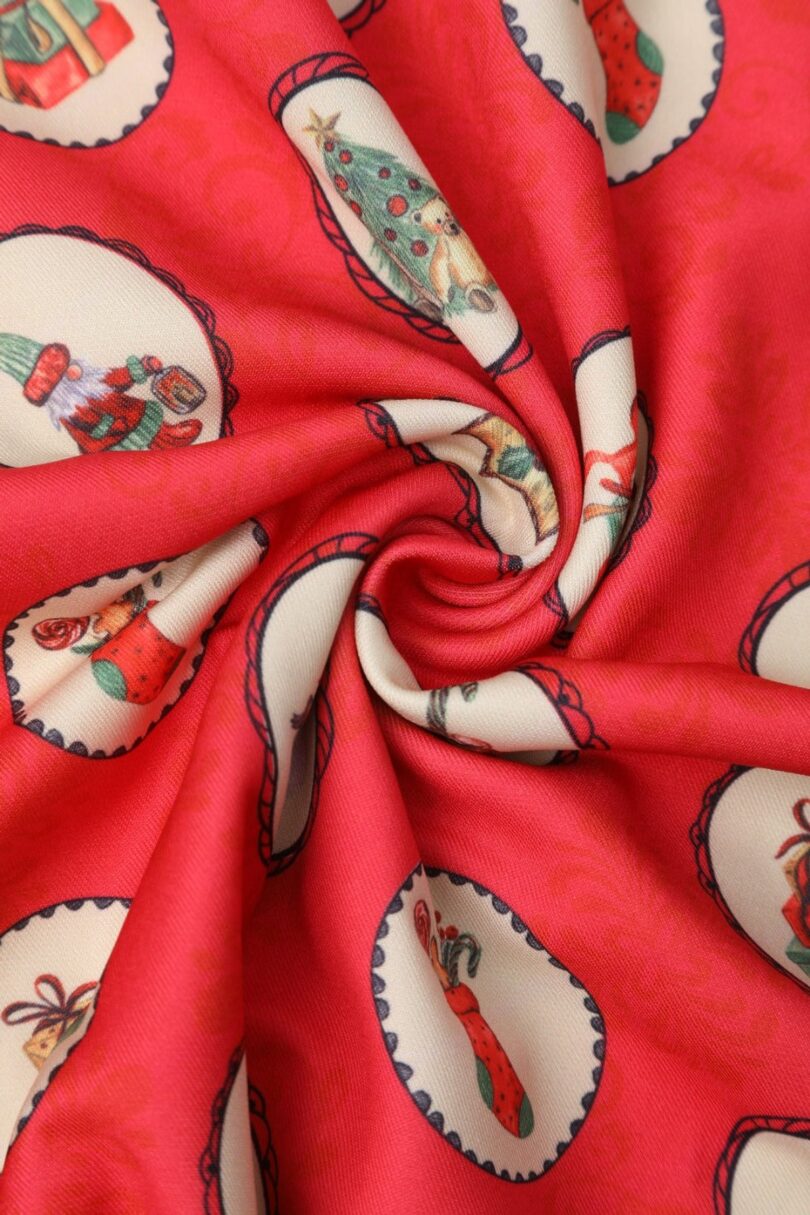 Scarlette Vintage Christmas Midi Dress  Shop now at Kitty Darling