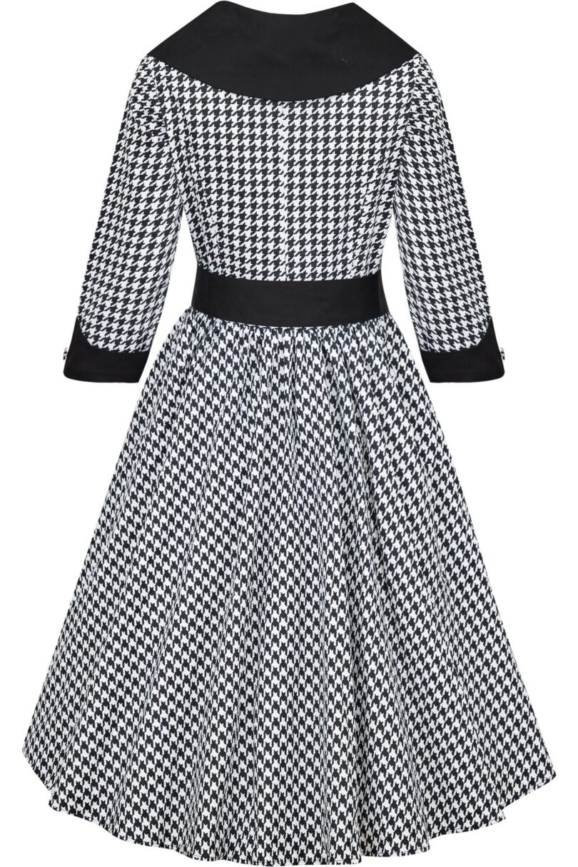 Tiffany Monochrome Dogtooth Coat Dress  Shop now at Kitty Darling