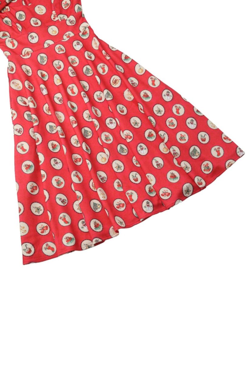 Scarlette Vintage Christmas Midi Dress  Shop now at Kitty Darling