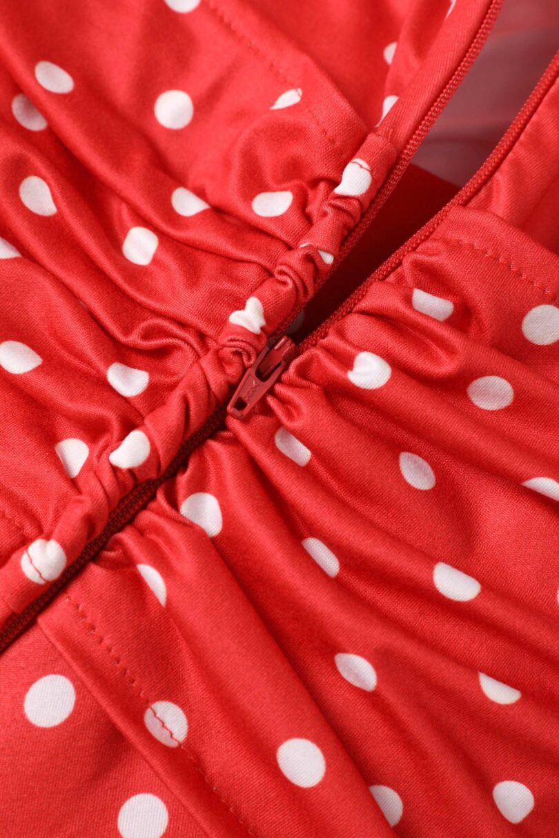 Sandra Vintage Charm Polka Dot Midi Dress – Red & White  Shop now at Kitty Darling