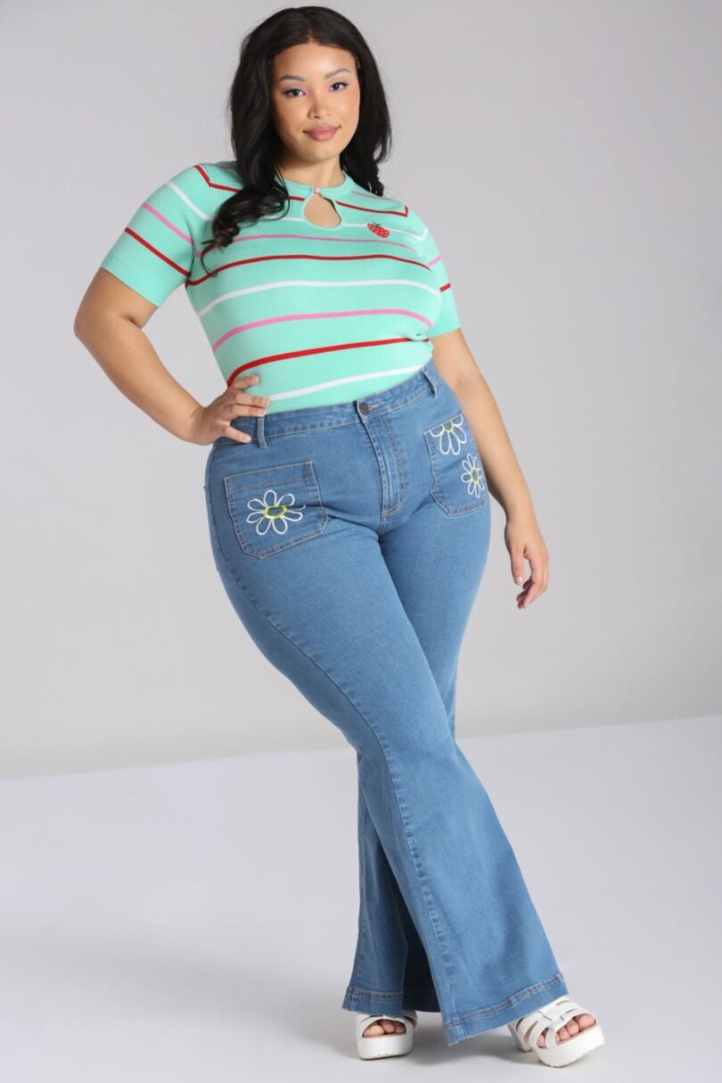 Flower Power Jeans  Shop now at Kitty Darling