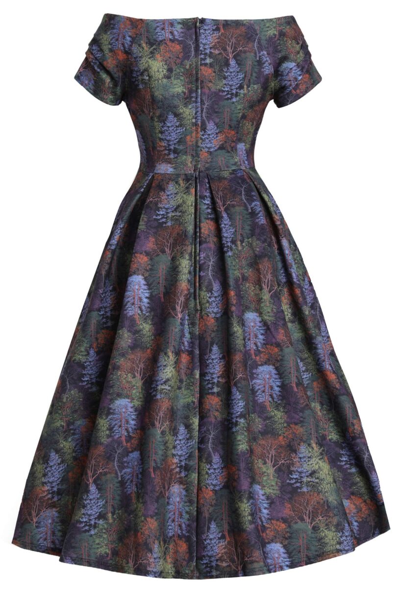 Lily Autumn Foliage Off Shoulder Dress  Shop now at Kitty Darling