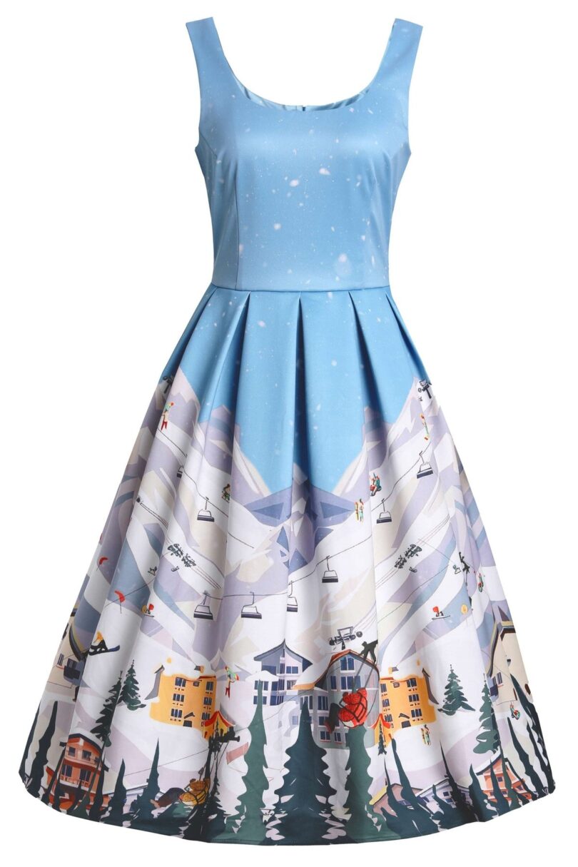 Amanda Ski Resort Flared Dress  Shop now at Kitty Darling